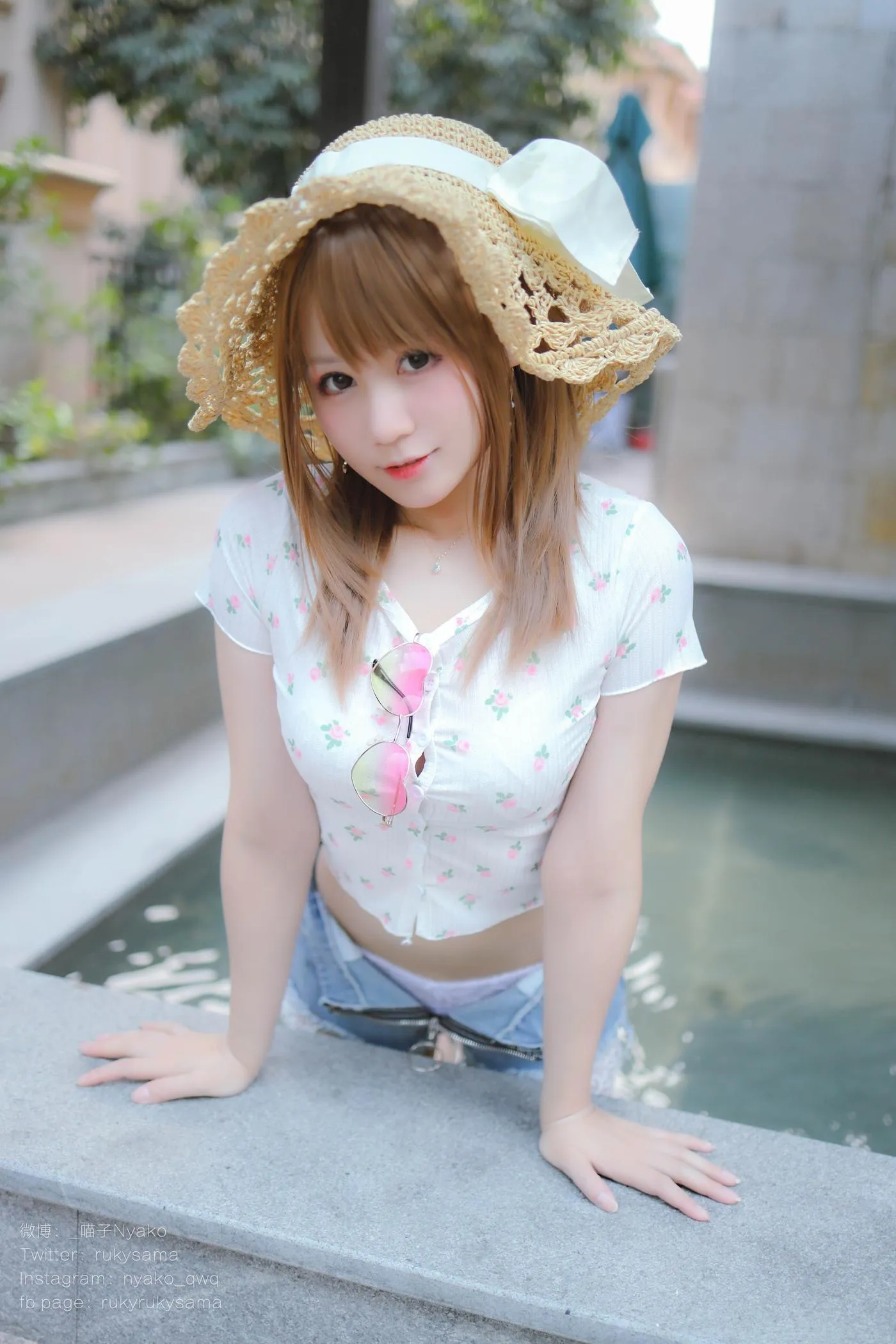 Nyako喵子 – NO.27 温泉蕾丝睡衣-温泉 [80P]插图6